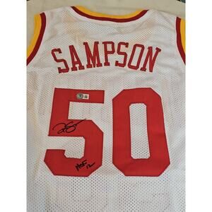 Ralph Sampson Autographed/Signed Jersey Beckett White Custom Jersey